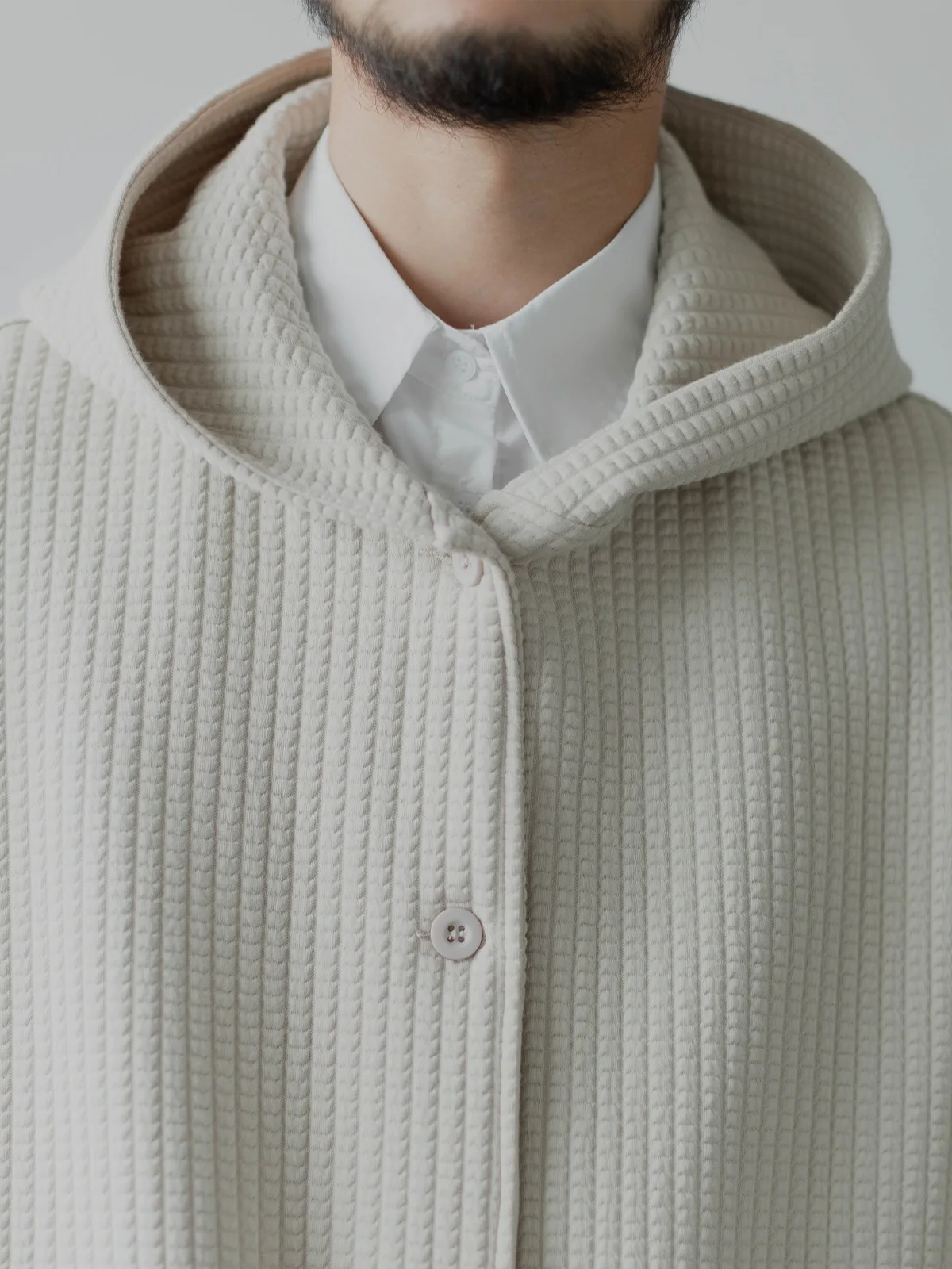 

Retro Striped Color Men's Open Cardigan Hoodie Loose Workwear Jaet Trendy Autumn Winter Outerwear Straight Hemline