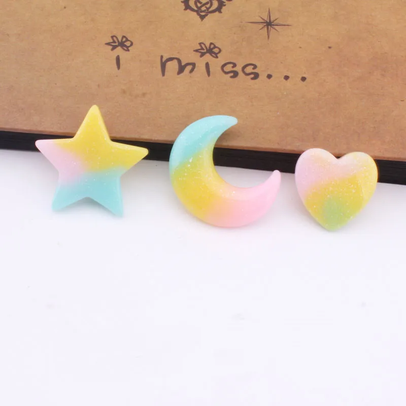 3pcs Dreamy Color Stars Moon Love Heart Push Pin Thumbtack Decoration Pushpins Cloth Cork Board Cute Thumb Tack Pins Office Pin