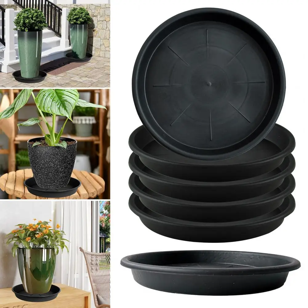 Pots Drainage Tray Durable Plastic Plant Saucer Tray Set for Indoor Outdoor Use Heavy Duty Flower Pot Water Trays