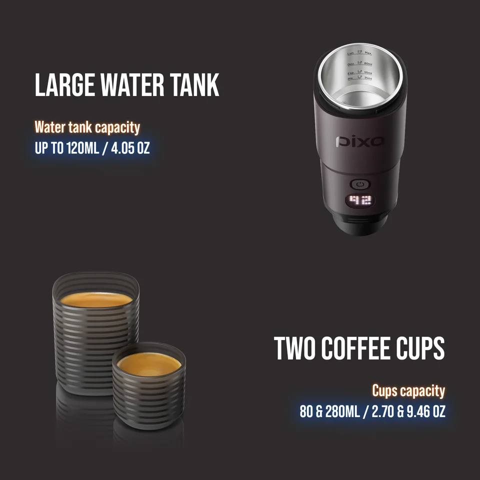 WACACO PIXAPRESSO, Coffee Machine Electric & Portable, Espresso