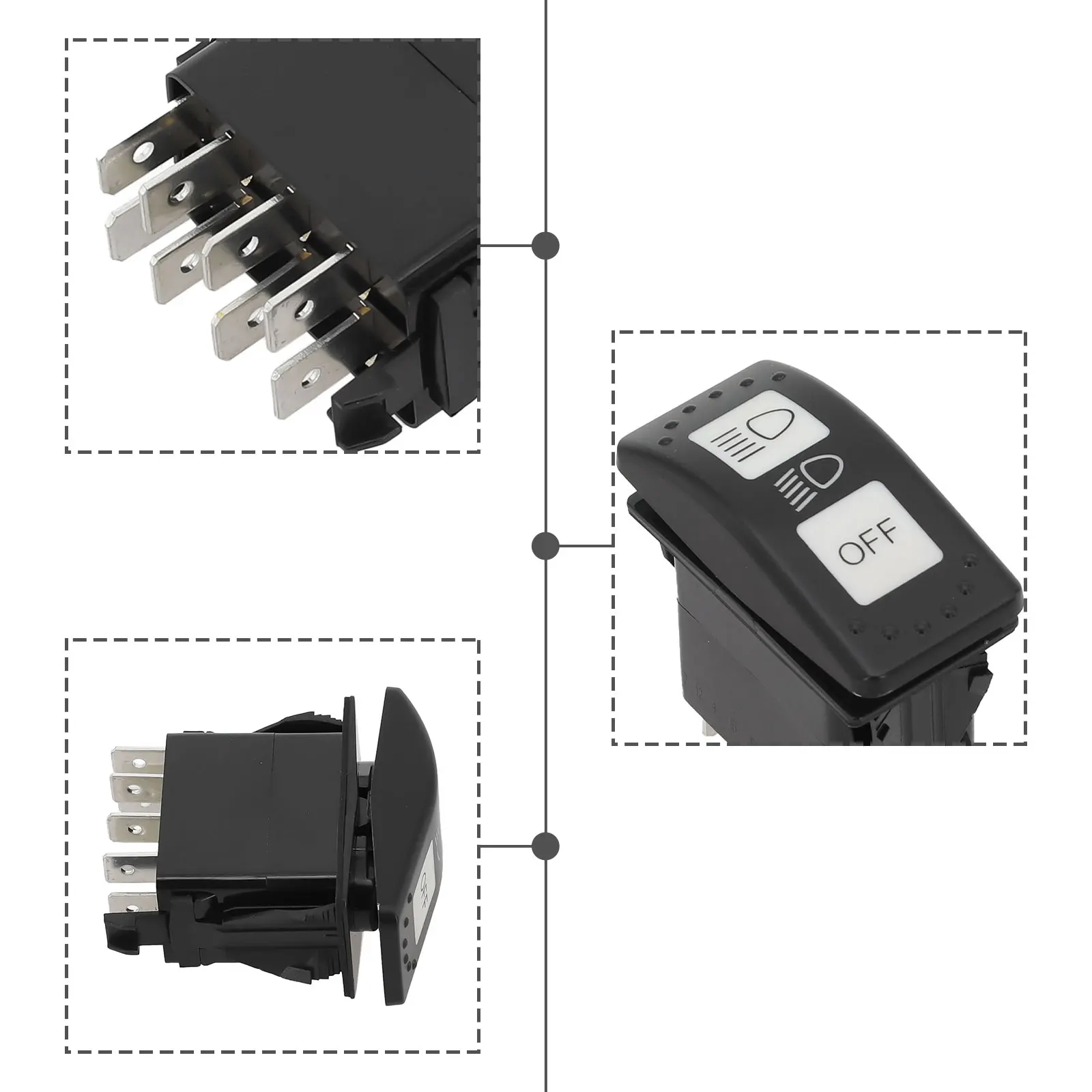 1 interruptor de faro de coche interruptor de luz azul para Can Am Defender HD10 20A 710004492 interruptor de yate accesorios de Interior de coche