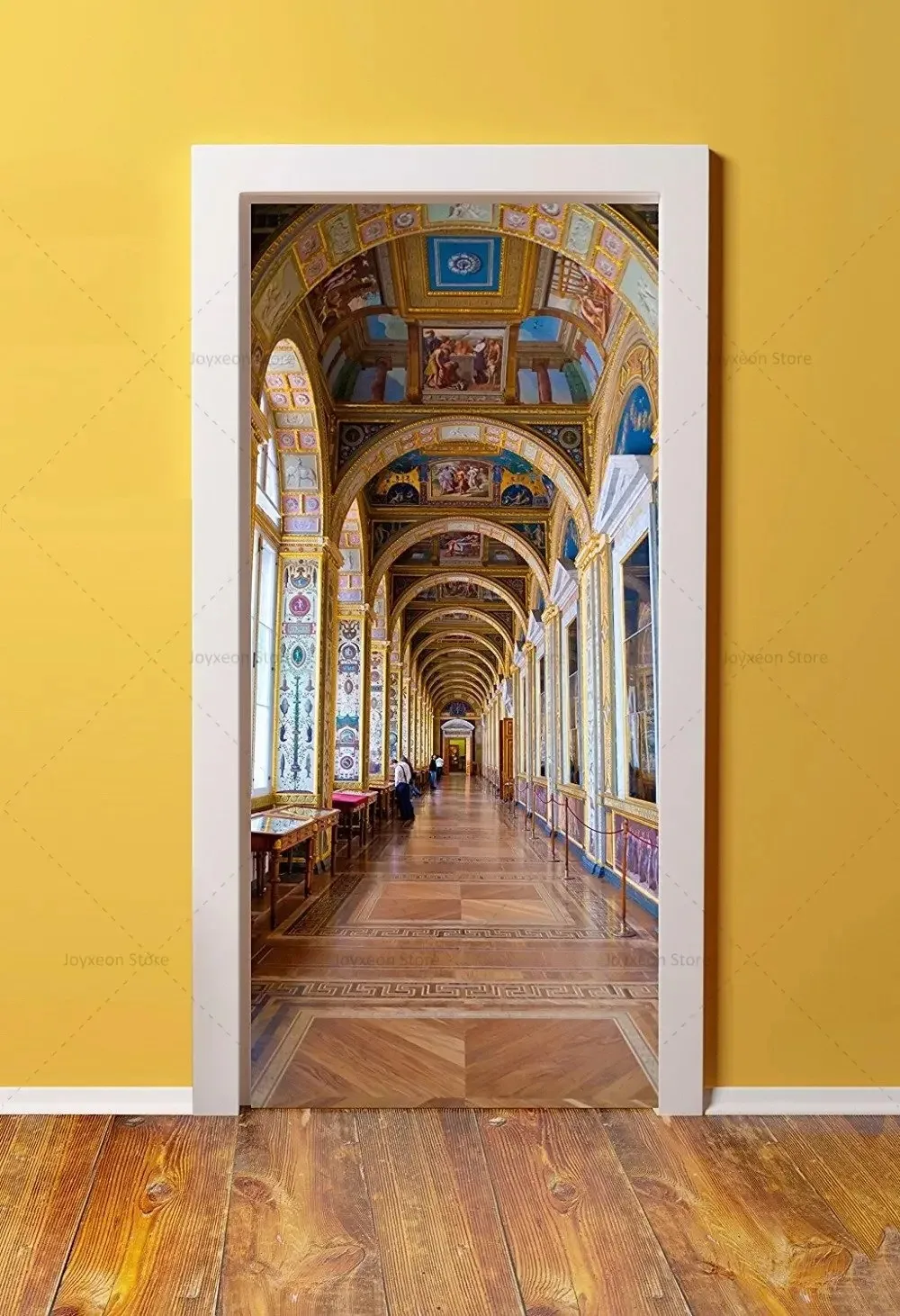 Wooden Bridge Door Stickers Waterproof Self-adhesive PVC Home Decoration 3D Wallpaper Renovation Old