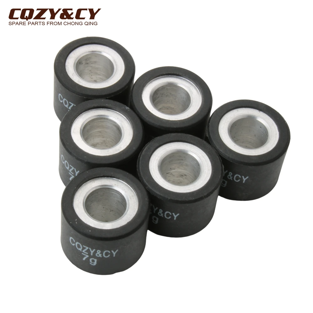 6pc Scooter Variator Racing Roller Weights 5g-8g 19x15.5mm For Derbi Atlantis Bullet Eu2 50 Gp1 50cc CM1102025 CM1102045