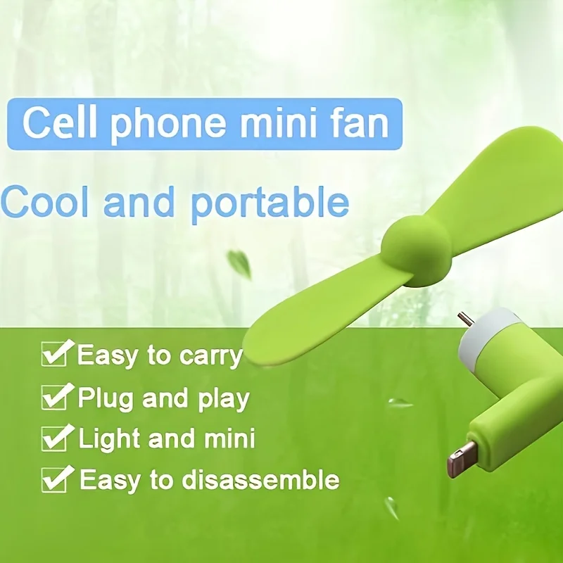 Portable Type C Mini Phone Fan for Samsung Galaxy S23+ S23 S22 S21 S20 S20+ S10 S9 Note 20 9 8 A 54 A24 A23 A14 A12 for OnePlus