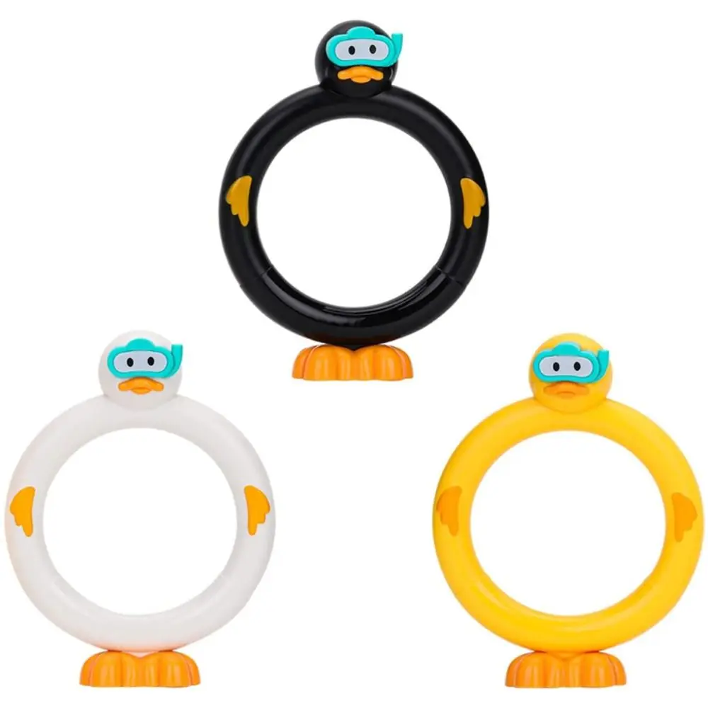 3pcs/set Handheld Duck Water Ring Game Easy To Fill Plastic Duck Dive Sticks Cartoon Pool Games Pool Diving Toy Kids Beach Games