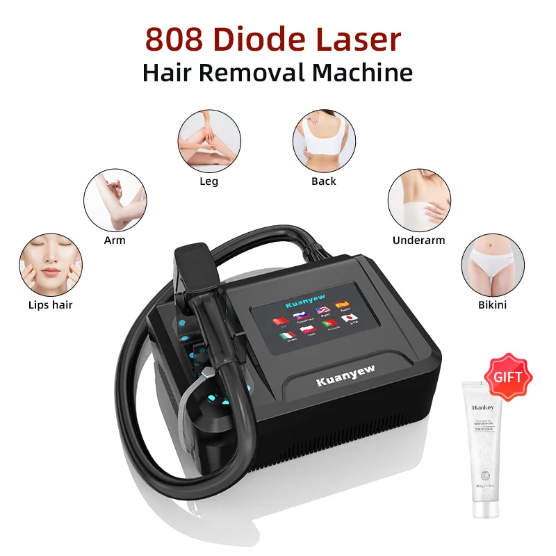 Newest 808nm Wavelength  Diode Laser Depilation Beauty Equipment ICE Titanium for Permanent Hair Removal Machine Salon Home Use