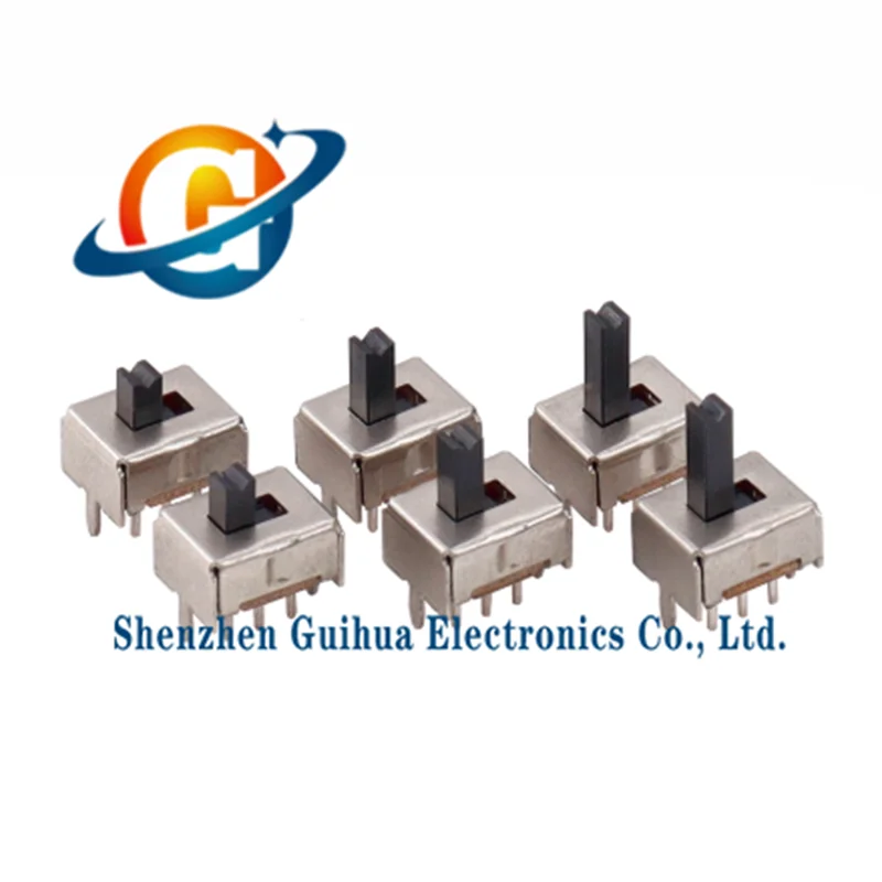 20pcs toggle switch SS22D07VG3/4/5/6MM handle high double row vertical 2nd gear 6-pin small sliding power switch