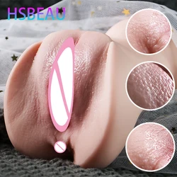 Vagina artificial 3D para homens, Vagina realista, Copa Masturbadores masculinos, Buceta de bolso, Anal real, Silicone macio, Ass Sex Toys