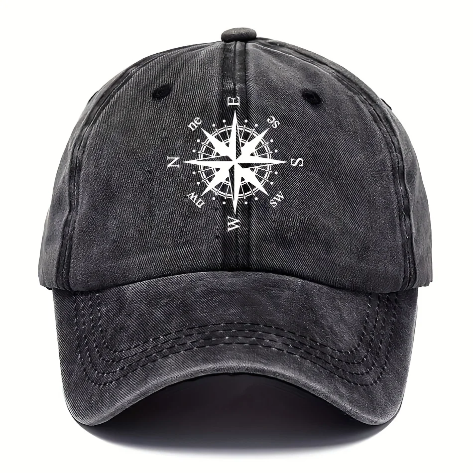 

Бейсбольная кепка с графическим изображением компаса, унисекс, регулируемая, для путешествий, активного отдыха и спорта