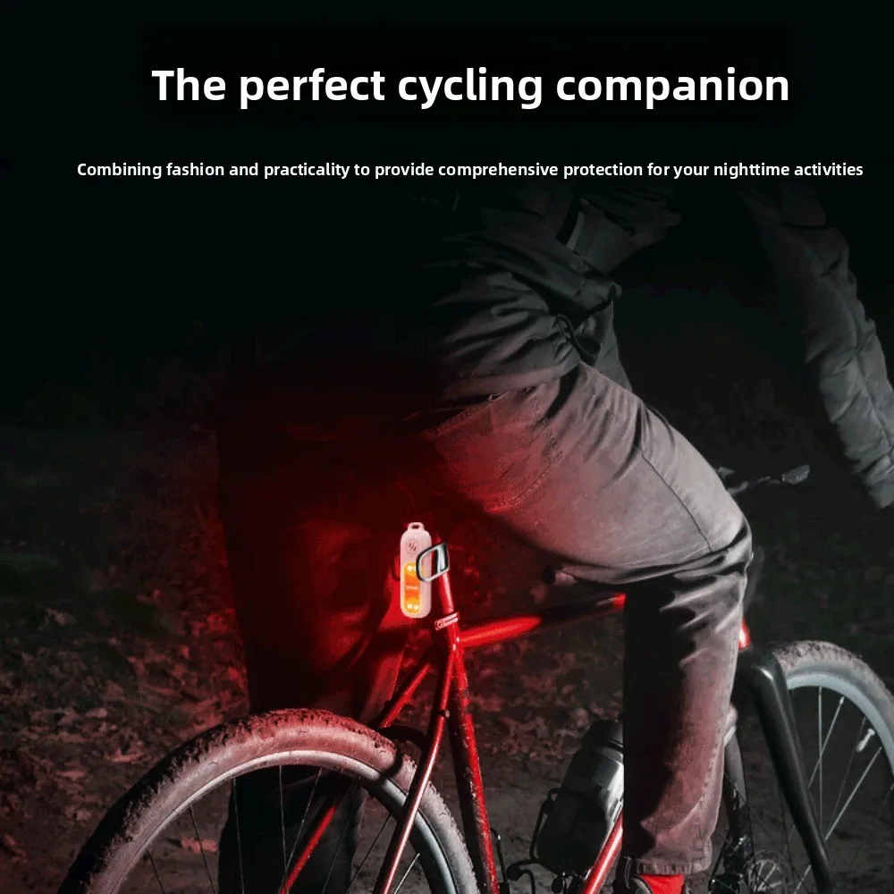 130dB Night Running Safety Warning Light with Back Clip LED Light Safe Sound Personal Alarm Drop-proof with Keychain