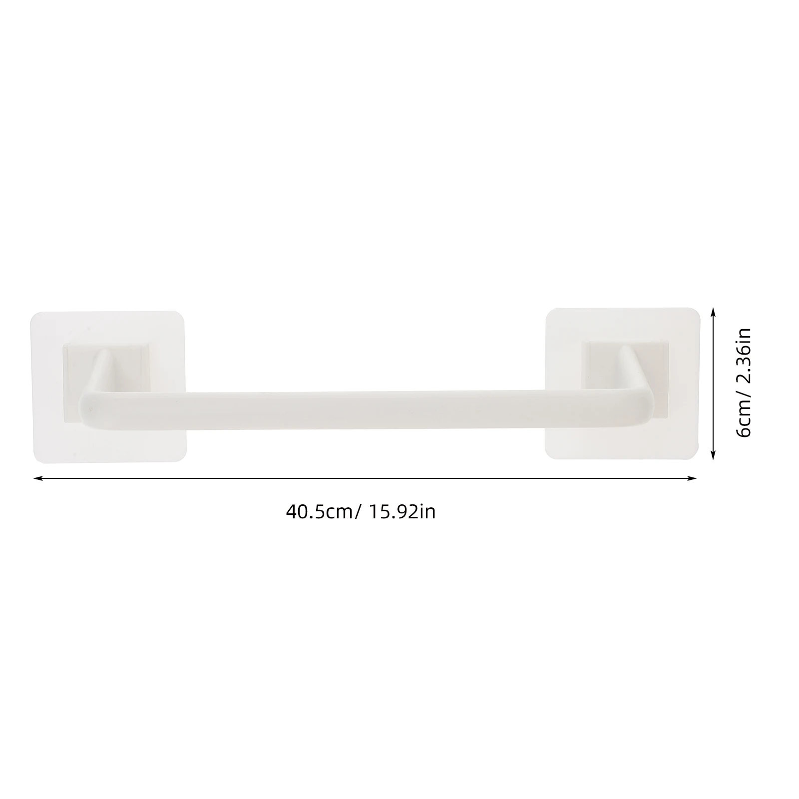 

34Cm Plastic Bar Modern Single Rack No Drill Bath Towel Holder Waterproof Heavy Duty Pp Sturdy Adhesive For Bathroom Kitchen