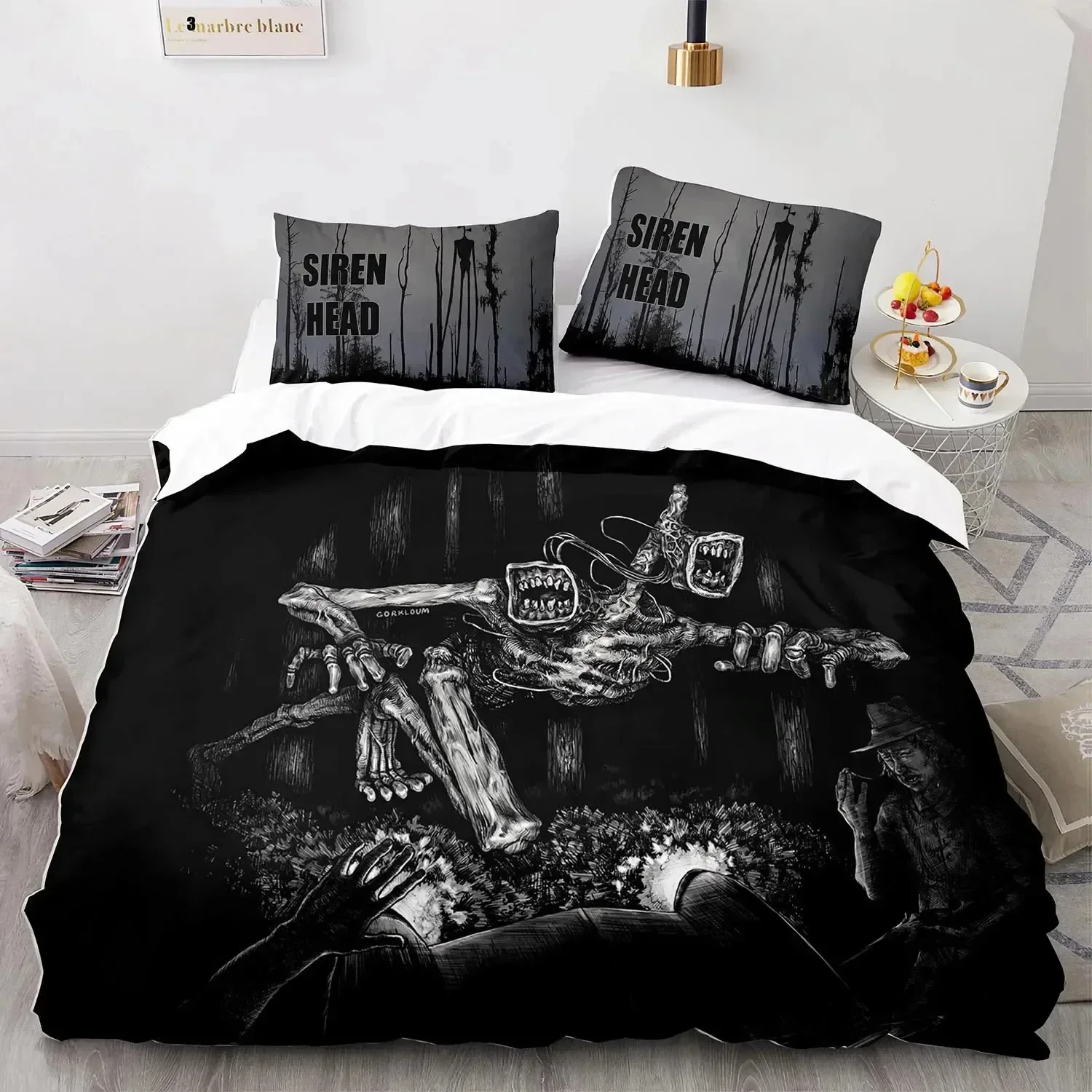 Siren Head Bedding Set Single Twin Full Queen King Size Siren Head Bed Set Aldult Boys Bedroom Duvetcover Sets 3D Print 200x200