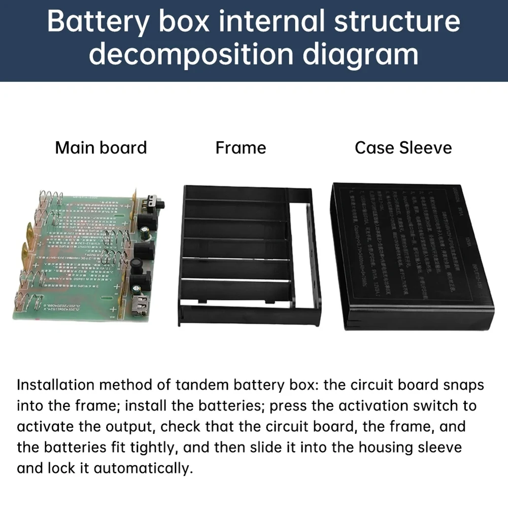 A20F-DC 5V 9V 12V Output UPS Uninterrupted Power Supply 6X 18650 Battery DIY Power Bank Box For Router Phone Tablet Modem