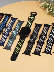 Pasek sportowy do Apple Watch Ultra 49 mm Seria 10 9 8 7 41 mm 45 mm 44 mm 40 mm 46 mm 42 mm Oddychająca bransoletka na nadgarstek iWatch 6 5SE Pasek