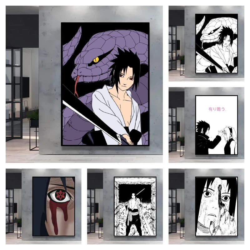 

Sasuke Uchiha Naruto Wall Art Cool Ninja Image High - Quality Print Unique Room Decoration for Anime Lovers