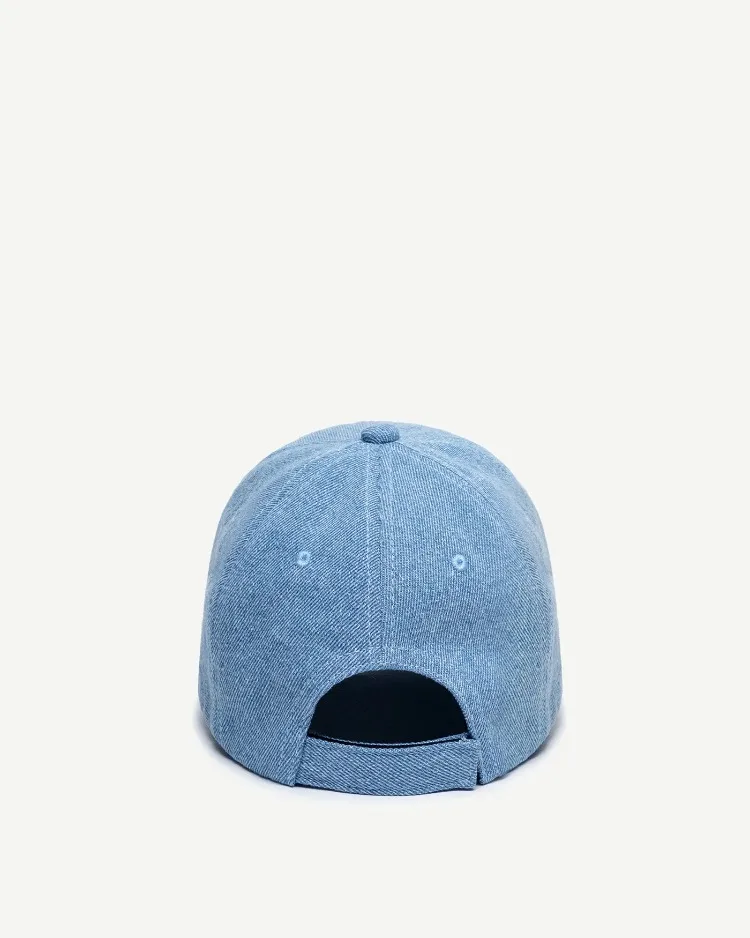 Top quality Embroidered Letter Washed Denim Baseball Cap With Adjustable Velcro Closure Unisex Casual Hat for Four Seasons