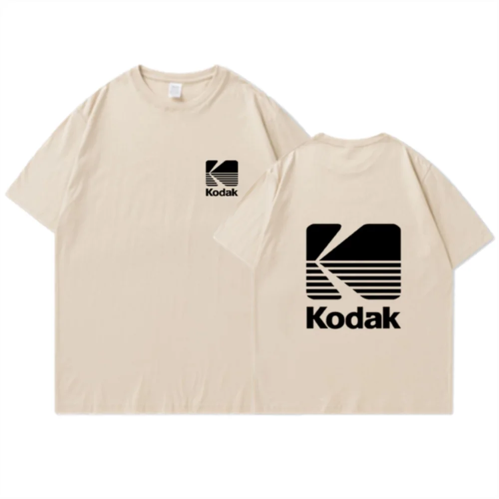 T-shirt Kodak 2026, unisexe, style coréen d'été, ample, imprimé, à manches courtes, en pur coton, style Harajuku surdimensionné.