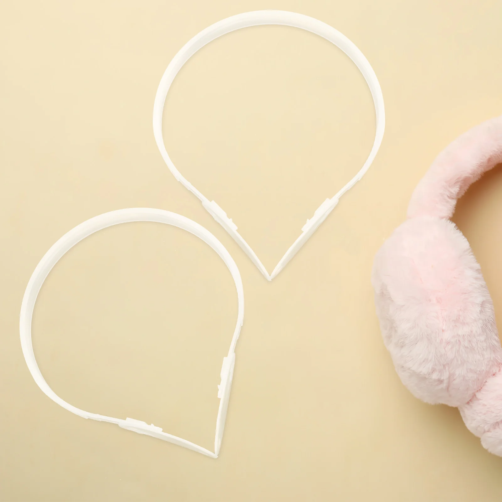 

4 Pcs Ear Sleeve Accessories Earmuff Rack Holder for Earmuffs Earpiece Frame Making Plastic