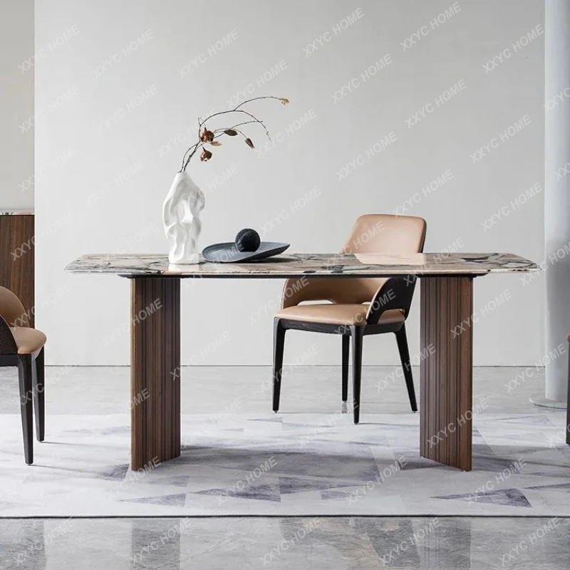 

Минималистичный кожаный обеденный стул для ресторана и дома, современный простой одноместный стул с подлокотниками