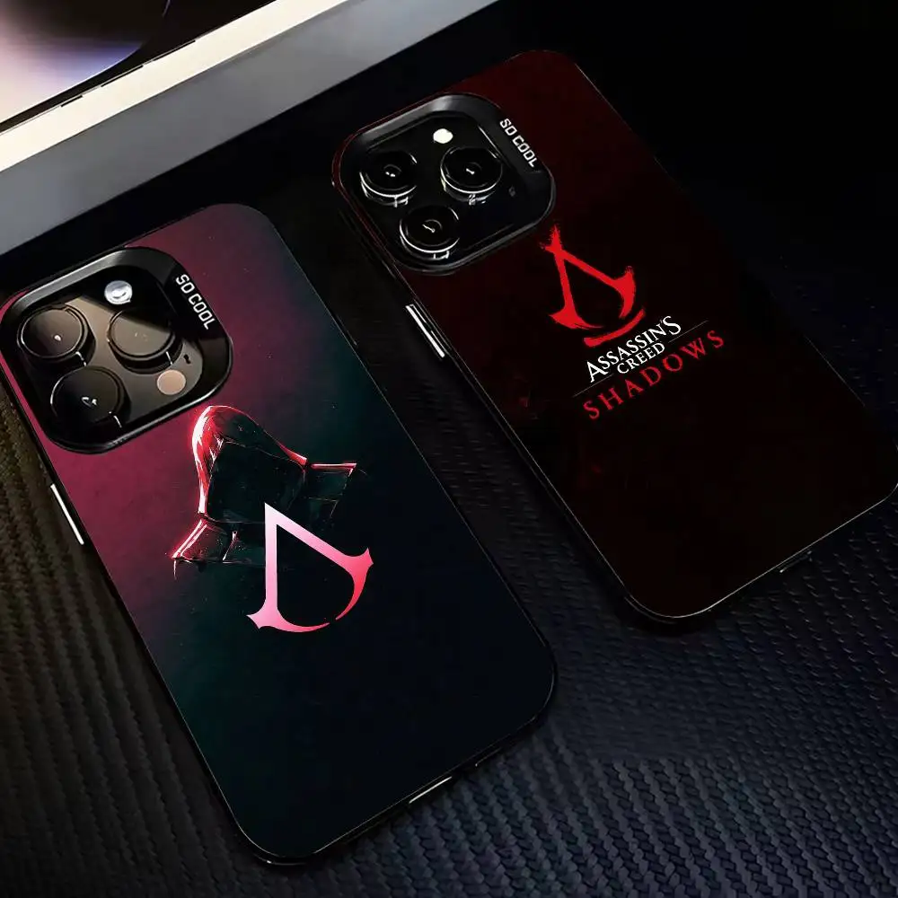 

A-Assassins C-Creed S-Shadows Naoe Phone Case For iPhone17,16,15,14,13,12,11,Pro,MAX Gray Matte Silicone Black Cover