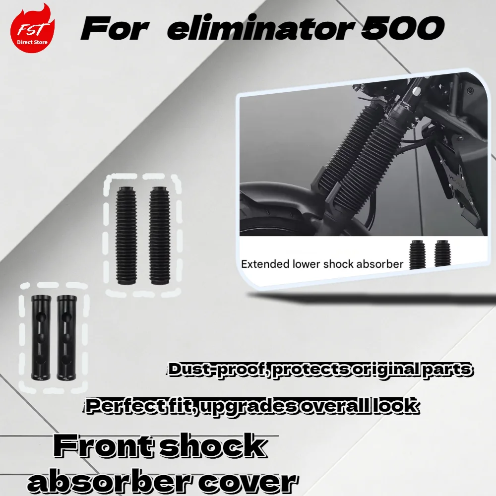 For  Eliminator 500 Front Suspension Fork Sleeve Blackened Thickened Shock Absorber Dustproof Protective Modified Access