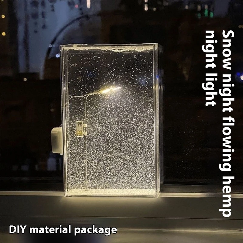 Snowy Night Flow Ma Small Night Light Snow Scene Street Light Handmade DIY Material Package Valentine's Day Gift Ornament