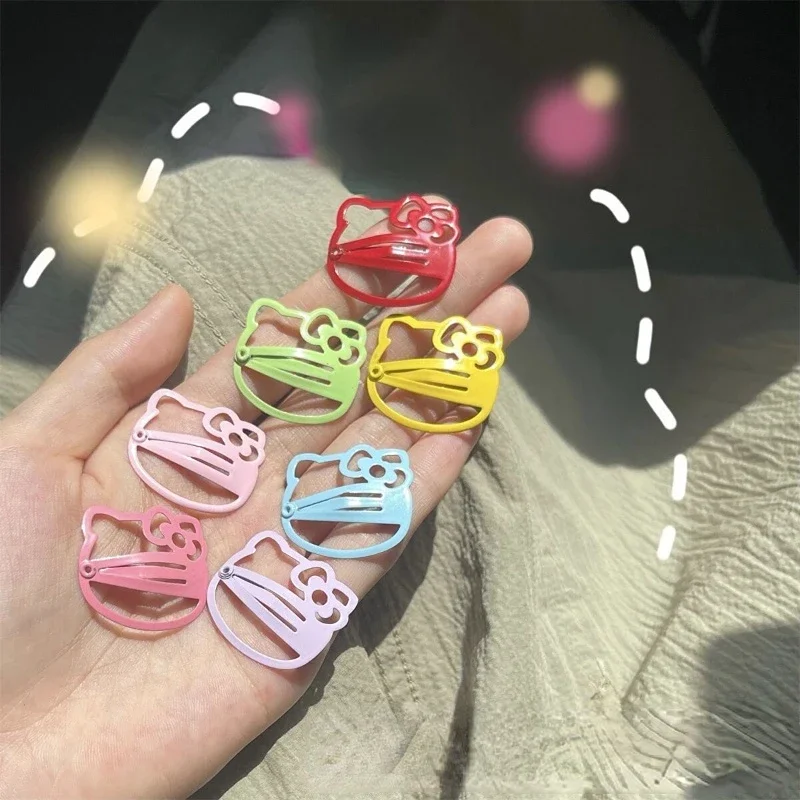 Hello Kitty Women Hairpin Kawaii Hair Clip Girl Hair Headdress Accessories Kids BB Clips Cute Matel Hairpins Hair Claws Gifts