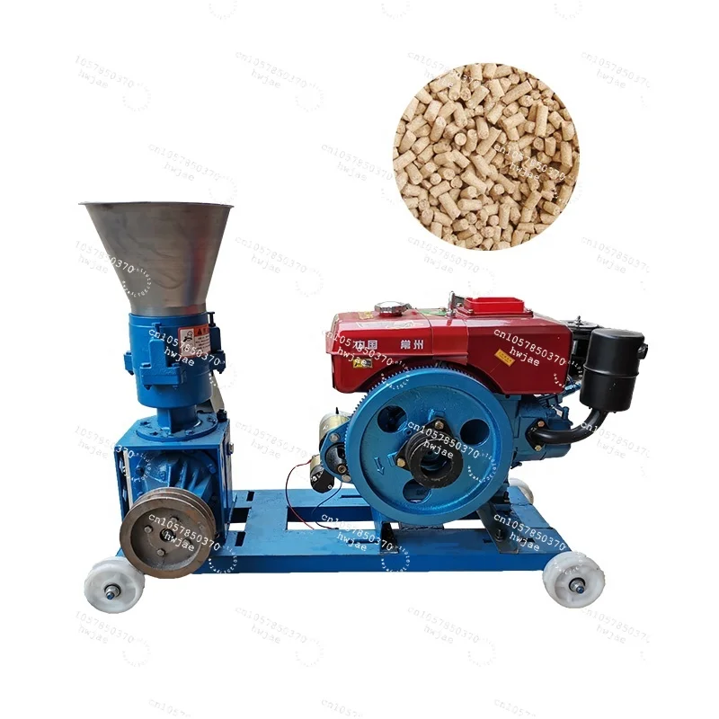 TX Animal Feed Manufacturing Cattle Fish Feed Pelletizer Chicken Feed Pellet Grinder Pelletizer Diesel Engine