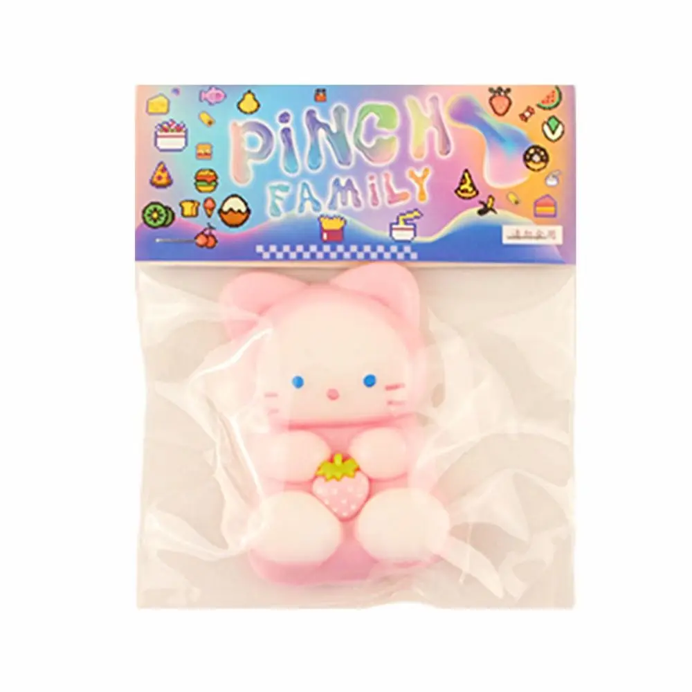 Nouveauté peluche chat presser jouet sensoriel Silicone dessin animé Fidget jouet TPR 3D pincement décompression jouet jouets drôles