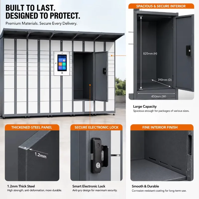 Parcel Locker Commercial Parcel Cabinet, Separate Large And Small Grids, Convenient Sorting For Courier Station Package Storage