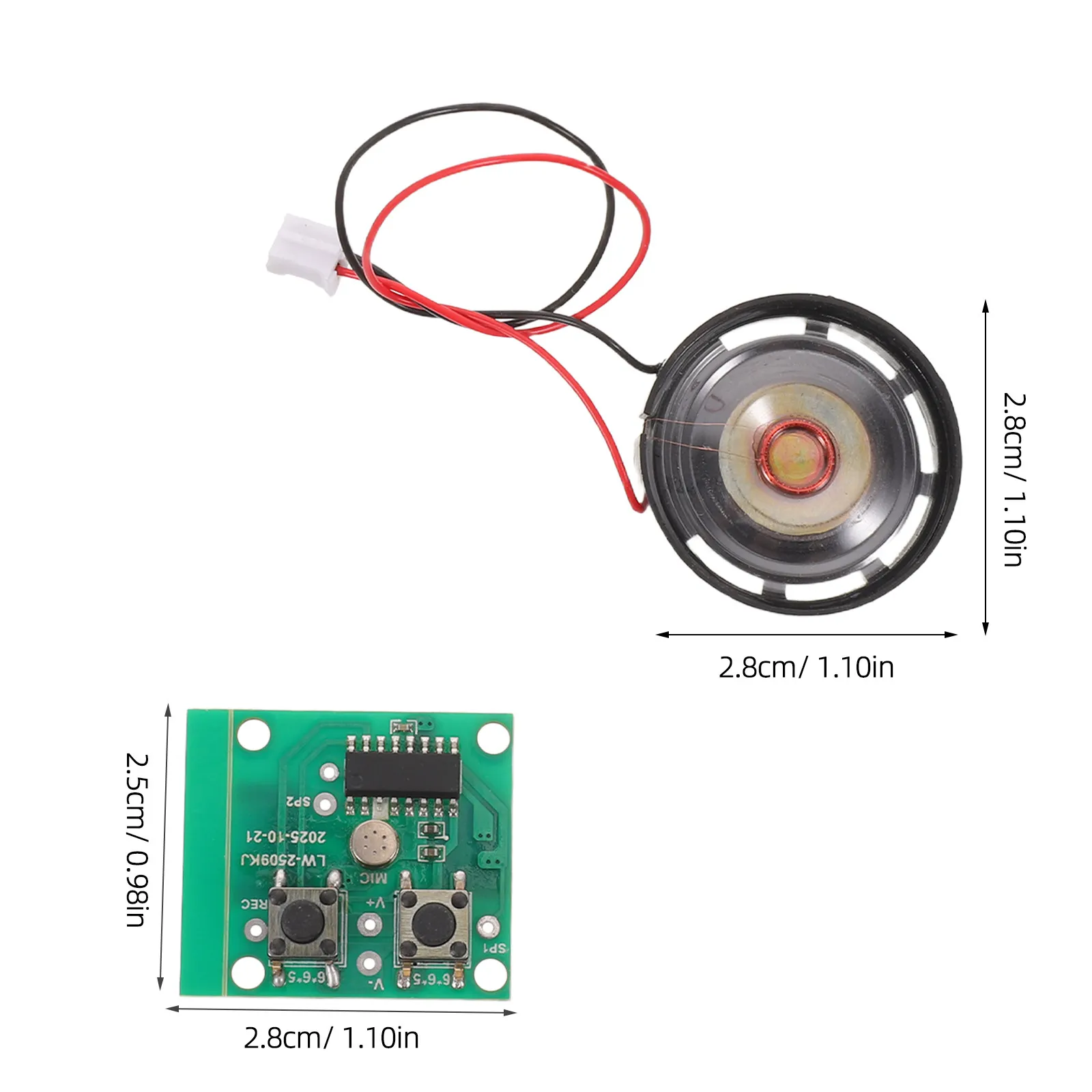 4Set DIY Recordable Voice Module Greeting Card Audio Component Playback Core Creative Recording Chip for Handmade Cards