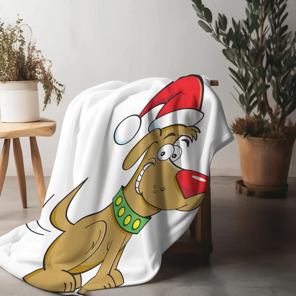 TU Cute Dog Throw Blanket Soft Fluffy Pet Puppy Animal Lover Gift Home Decor Cozy Bedspread Decorative Throw