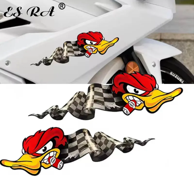 

A Pair of 20CM Retro Motorcycle Fuel Tank Stickers Racing Car Body Decoration Decals PVC Waterproof Reflective Pegatinas