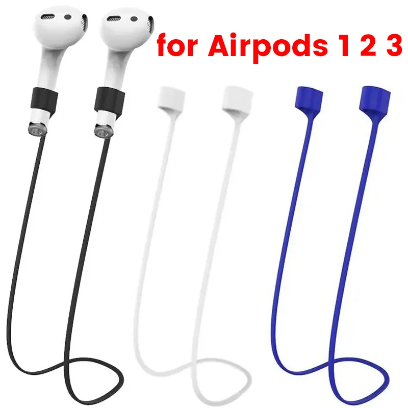 Universal Wireless Bluetooth Earphone Anti-Lost Silicone Lanyard Strap Removable Anti-drop Hanging Neck Rope for Apple Airpods