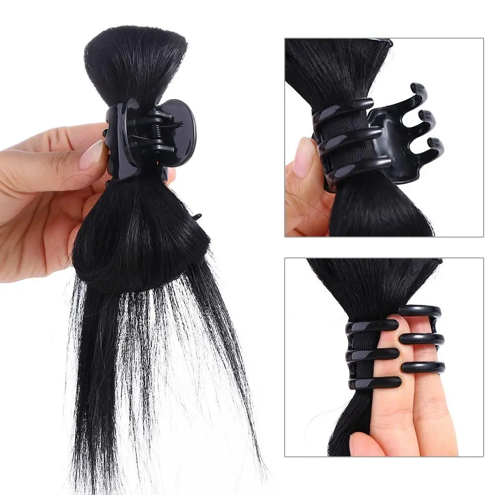 Straight Synthetic Hair Bun Girls Female Fake Ball Head Wig Chignon Hair Extensions Messy Hair Bun Hair Clip Bun Hair Claw Wig