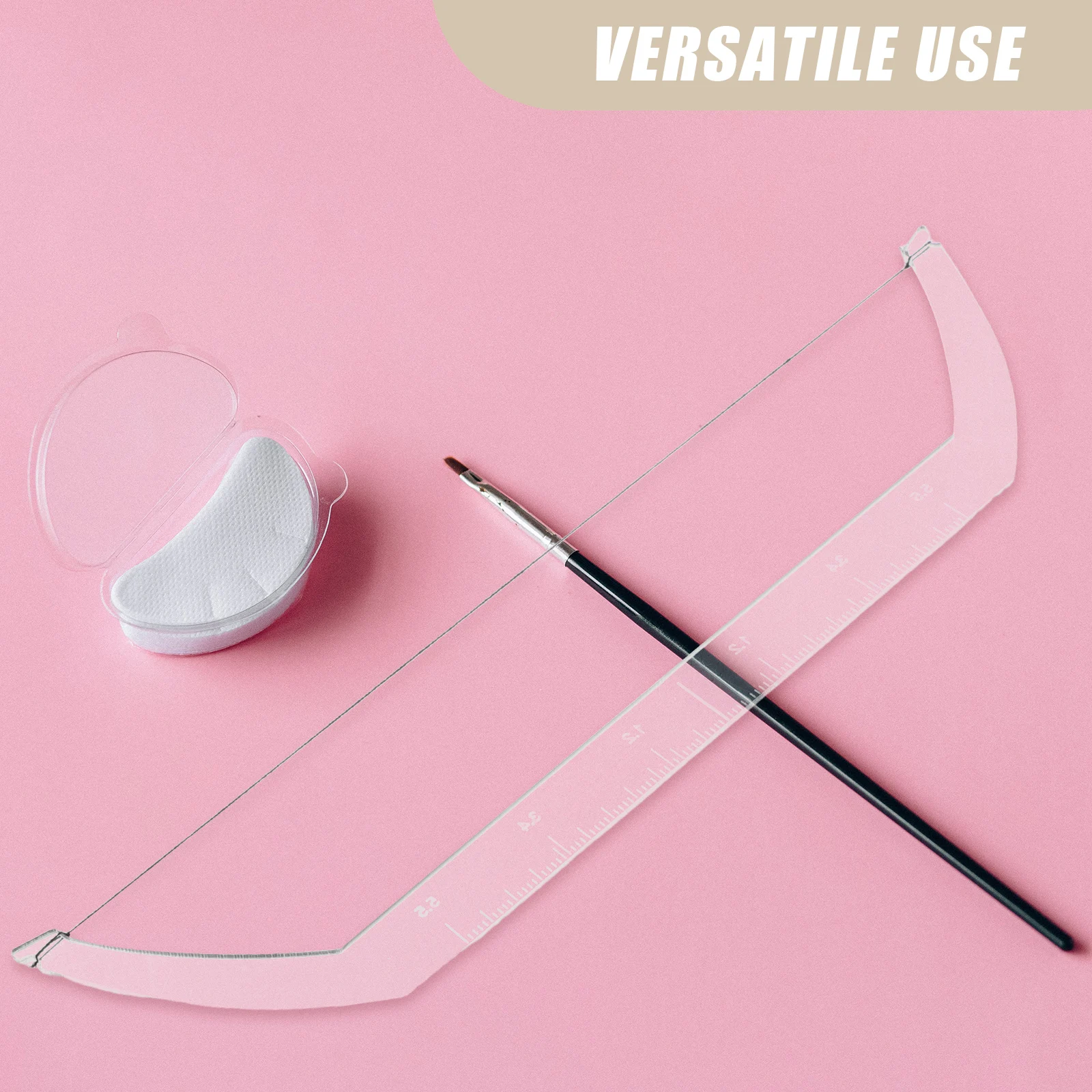 أداة رسم الحواجب مسطرة مرنة واضحة بمناسبة تحديد المواقع الدقيقة أداة قياس الحاجب للمبتدئين للاستخدام المهني