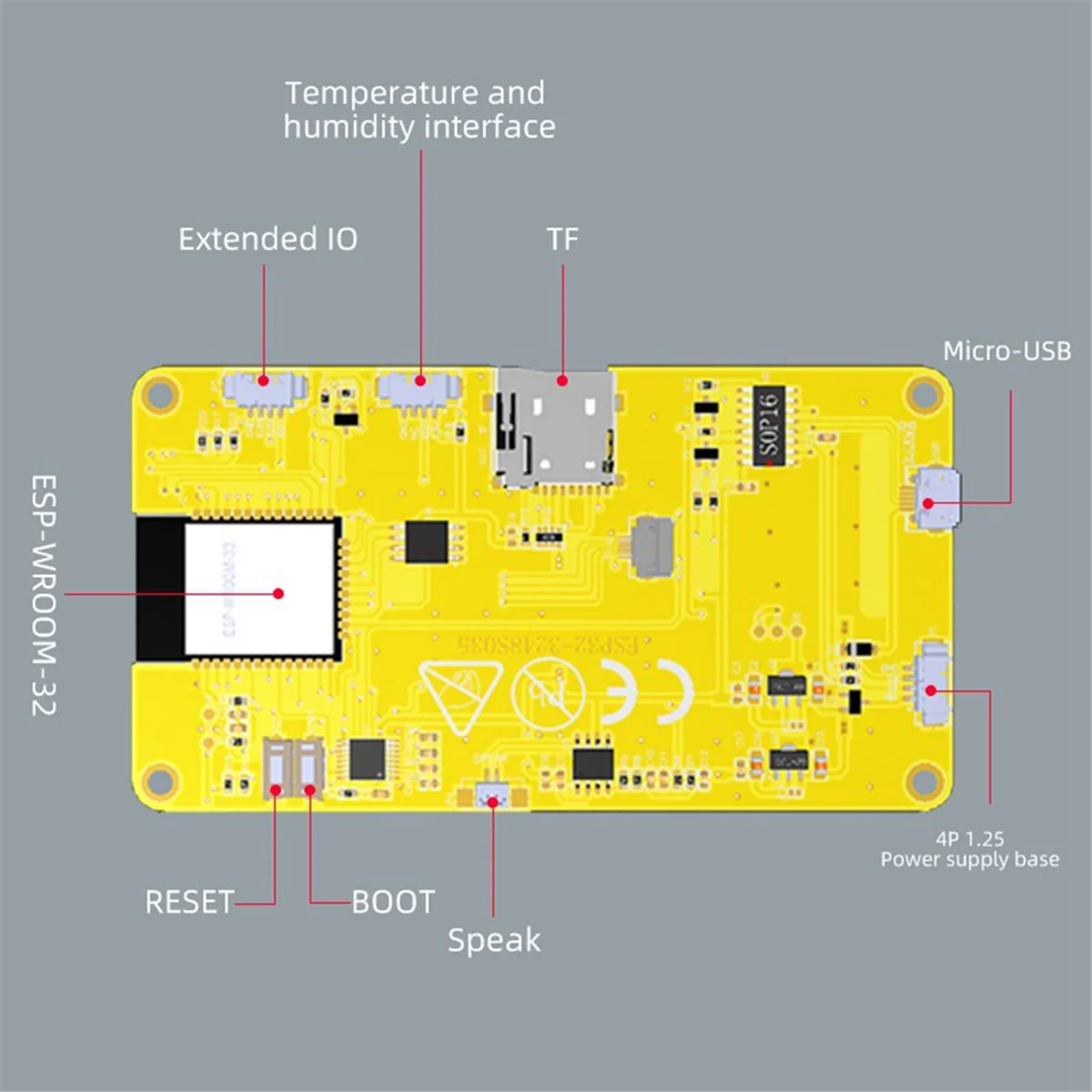 Tela inteligente de 3,5 polegadas para Arduino LVGL ESP32 Wifi e placa de desenvolvimento Bluetooth Módulo LCD TFT - B