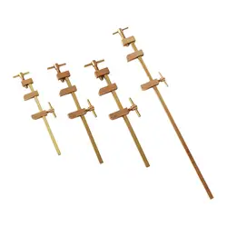 F Clamp Adjustable Jaw DIY with Knurled Tightening Screws Carpentry Miniature Quick Clip Woodworking Brass Japanese Wood Clamp