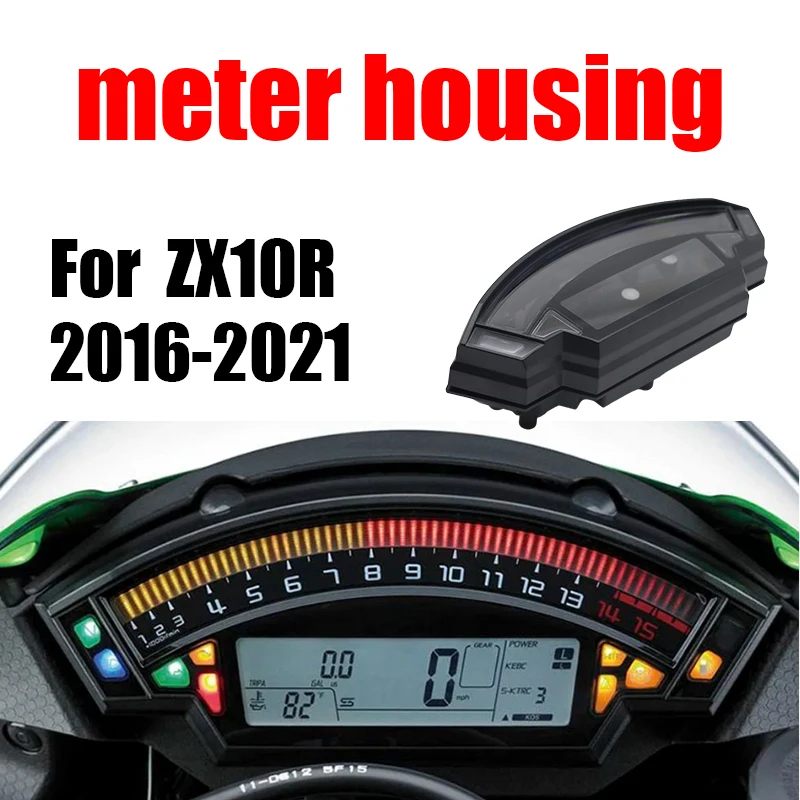 For Kawasaki ZX10R ZX 10R ZX10 R 10 2016-2021 Speed Meter Clock Case Cover Instrument Cluster Gauge Housing Odometer Tachometer