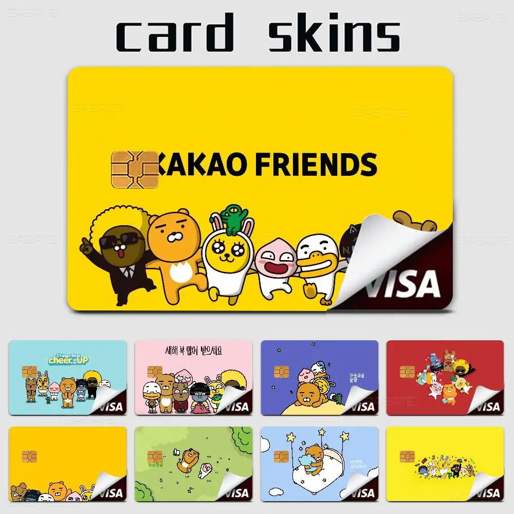 K-KAKAOS FRIENDS Game Anime Sticker Film Skin Cover Case For Small Large No Chip Debit Credit Card Front Side