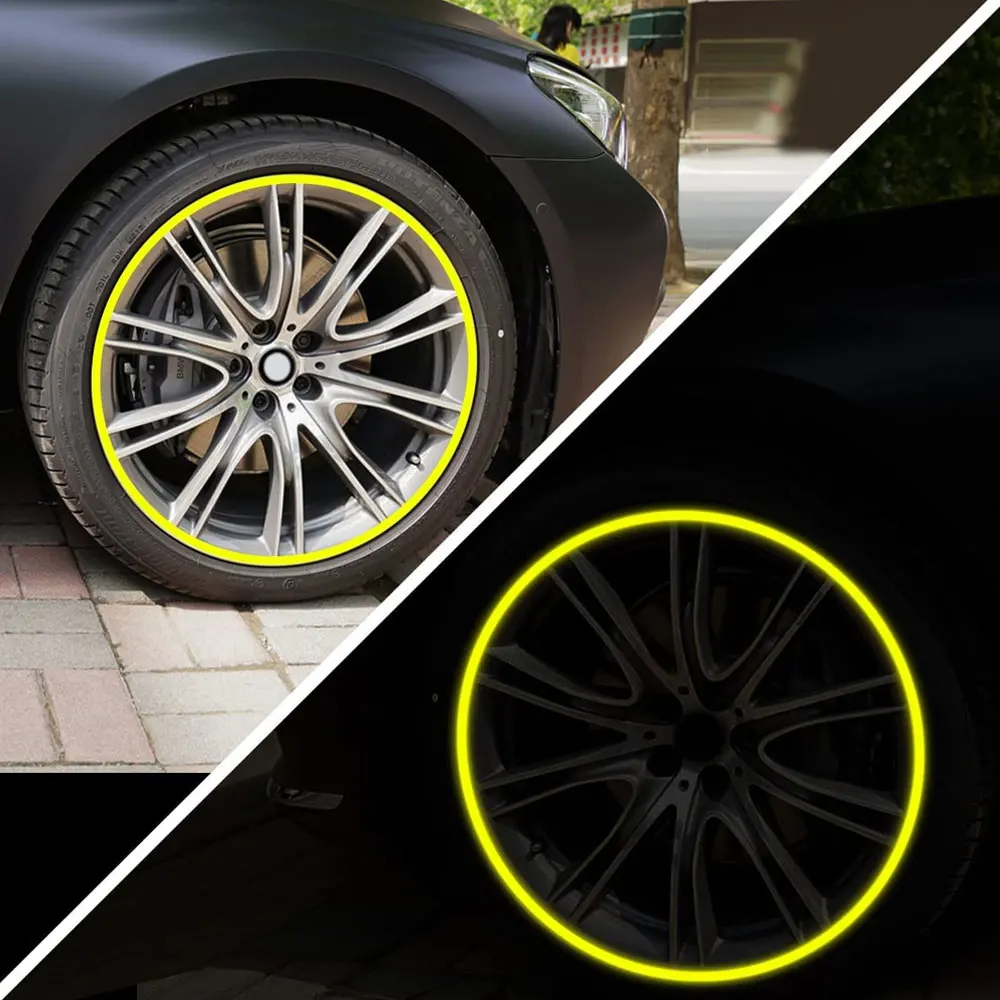 

16pcs Car Auto Wheel Hub Rim Reflective Car Stickers Auto Motorcycle 16/17/18inch Rim Wheel Flame Sticker Car Decor acesssories