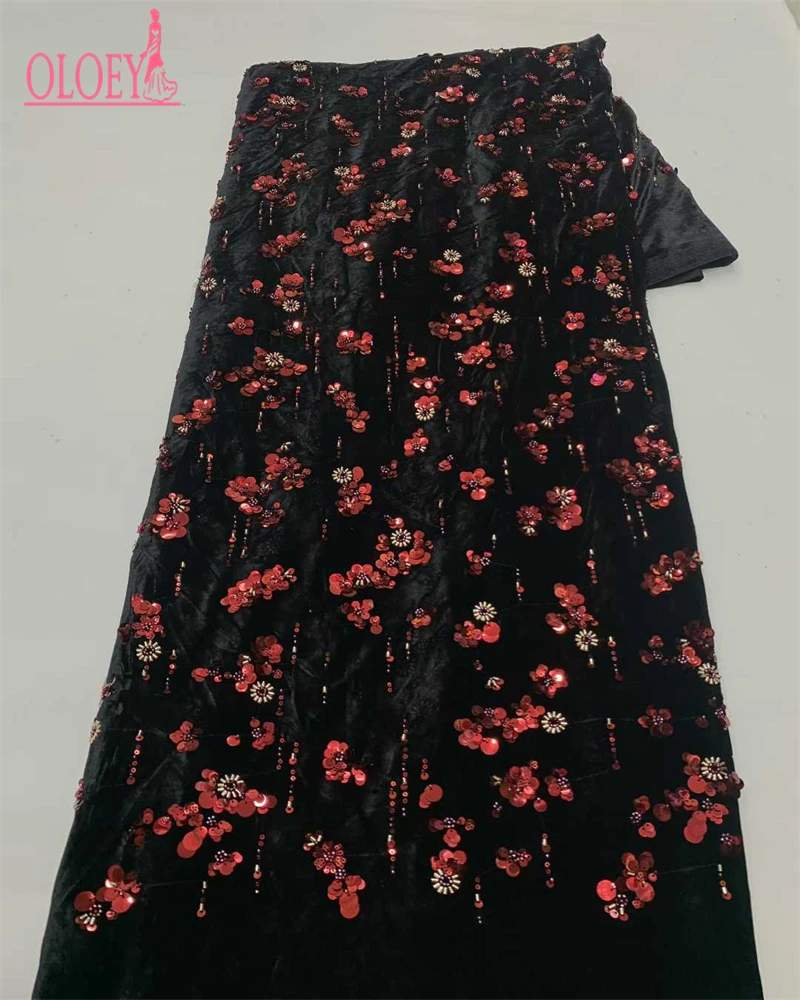 

OLOEY новейшая африканская бархатная кружевная ткань, сетчатая кружевная ткань, высокое качество, блестки, вышивка жениха для женщин, свадебная вечеринка