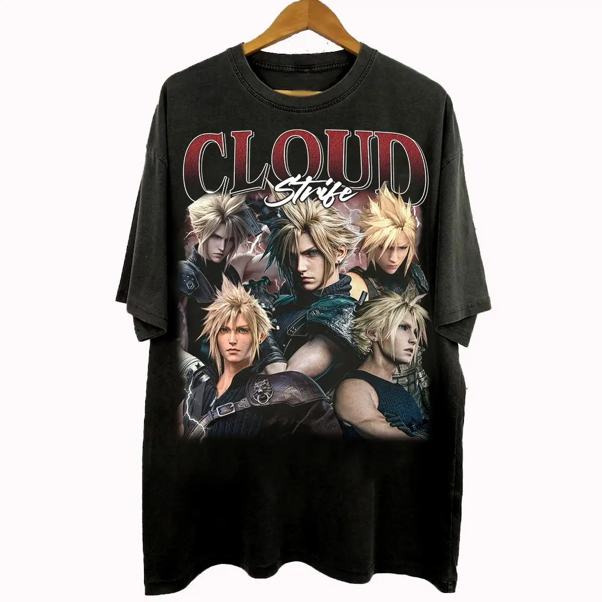 Vintage 90s Bootleg Style Cloud Strife T-Shirt, Cloud Strife Final Fantasy VII Gifts For Man And Women Unisex T-Shirt