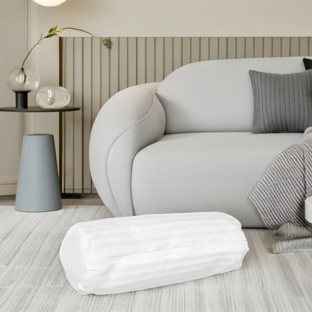 

Soft Cylindrical Pillow Cover Zipper Neck Roll Pillow Protector Round Cushion Case Comfortable Cover for Bed Sofa