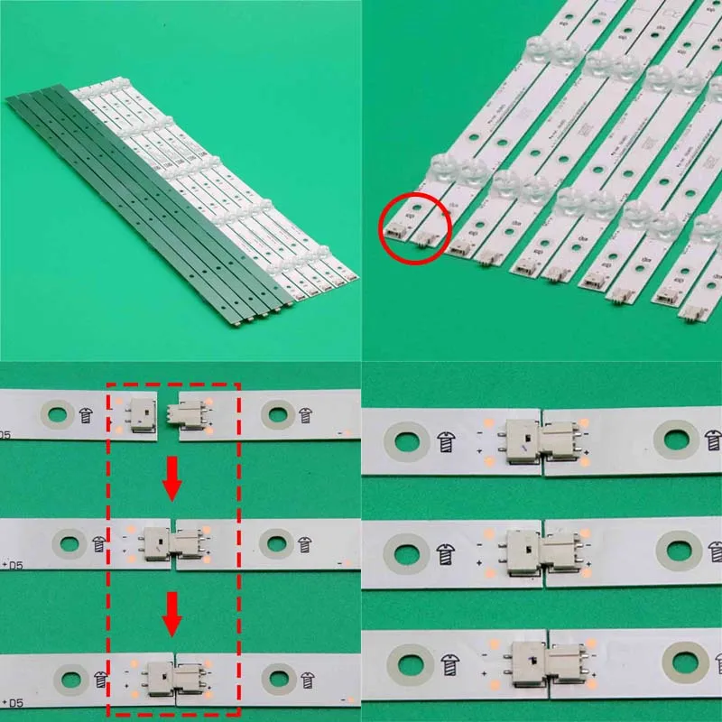 TV LED Array Light Bars For Philips 55PUS6754/12 55PUS7334/12 55PUS7805/12 Backlight Strips LB-GM3030-GJ0D22555X10AN22- L R-1-T