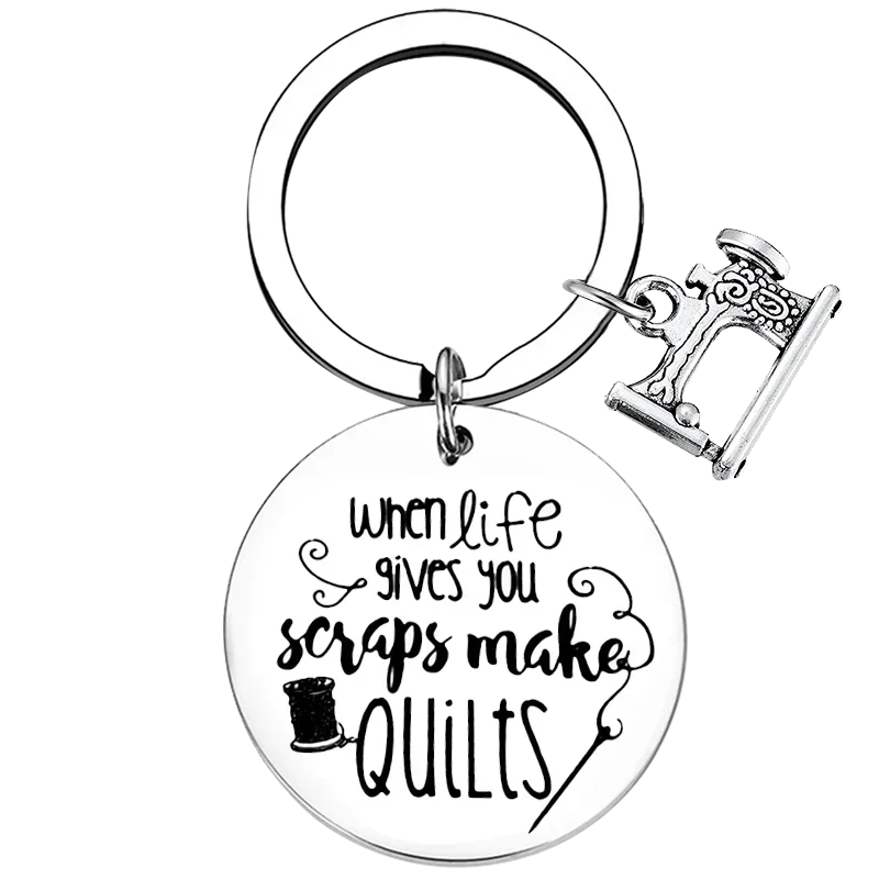 Sewing Gifts Keychain Women Girls Inspirational Sewing Lovers Gifts Key Chain Pendant Jewelry Dressmaker Birthday Christmas Gift