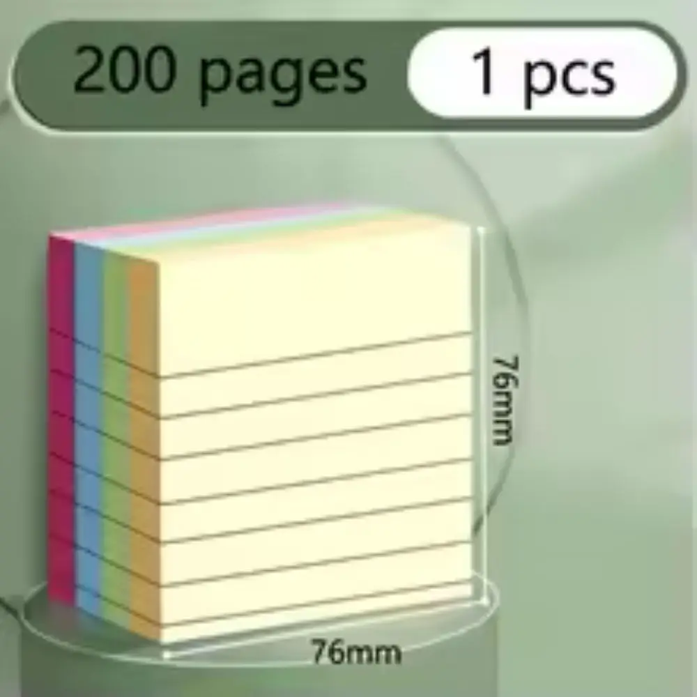 100/200 pagine di foglietti adesivi con linea orizzontale Quaderni di carta Note adesive per ufficio per studenti di grandi dimensioni