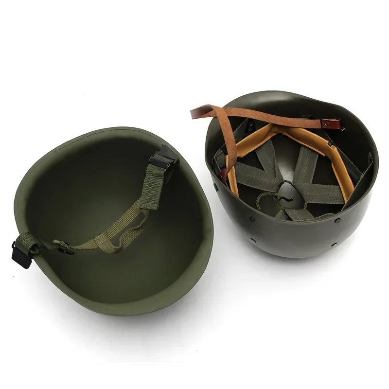 Nuova vendita calda di alta qualità universale portatile da caccia in acciaio M1 casco tattico equipaggiamento protettivo campo verde casco
