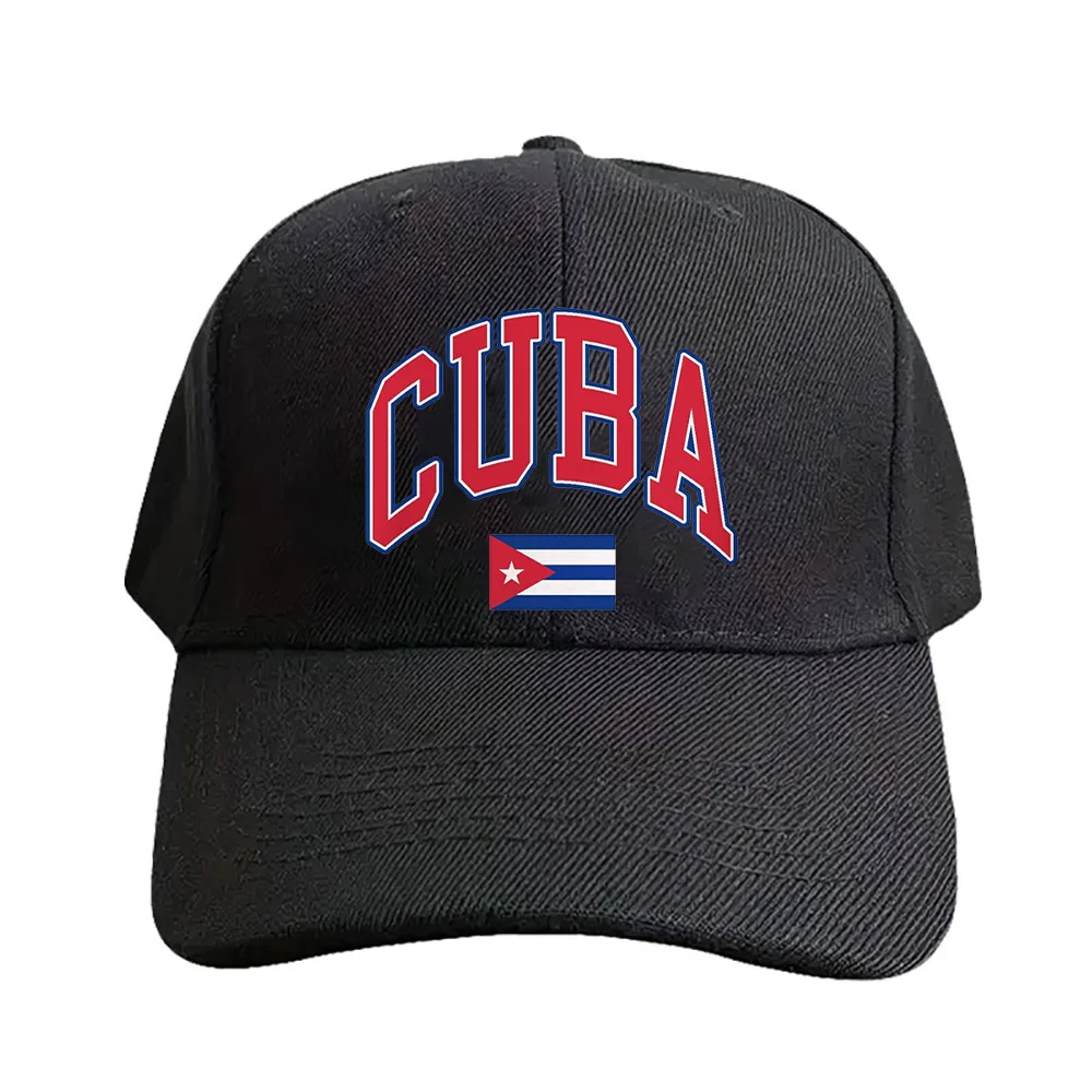 Cuba Flag Cap Summer Woman Man Baseball Cap Adjustable with Curved Brim Duckbill Cap Protection Sun Hats