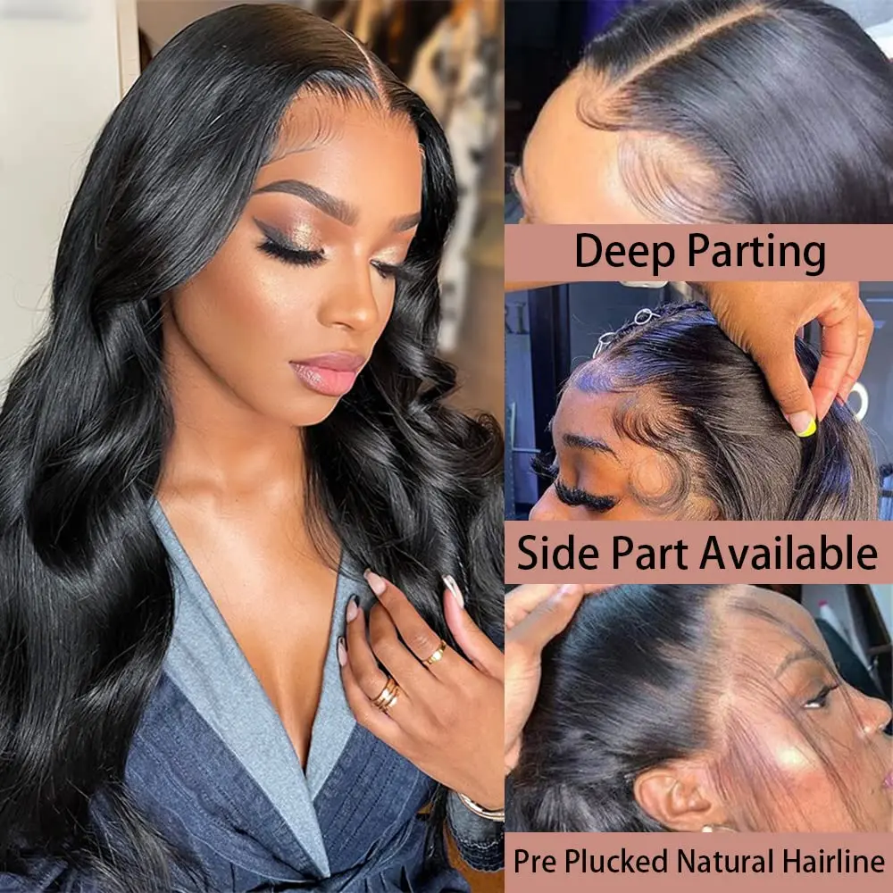 Body Wave Lace Front Wigs Human Hair 13x4 Transparent Lace Frontal Human Hair Wig Pre Plucked Glueless Wigs Human Hair for Women